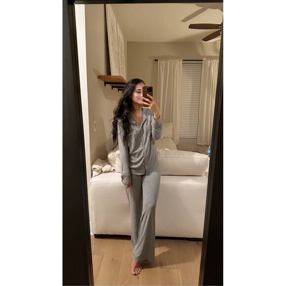 SKIMS Other - SKIMS Soft Lounge Rib Sleep Set in Heather Grey Size Medium